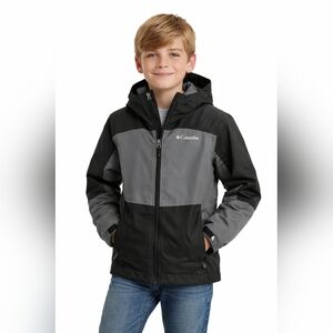 Columbia Kids Black and Gray Performance Jacket S 10-12